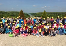 Photo de groupe dans les jardins de Versailles